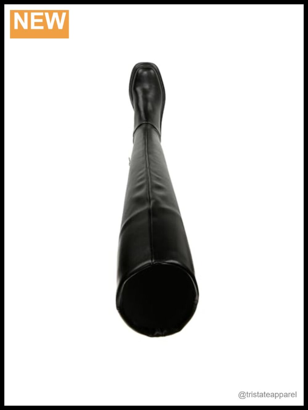 Over the Knee Faux Leather Boots Side Zip Block Heel - Picture 4 of 6